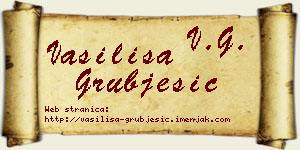 Vasilisa Grubješić vizit kartica
